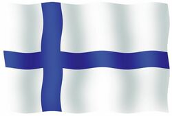 PRINTED FINLAND FLAG SIZE 46 x 75cm